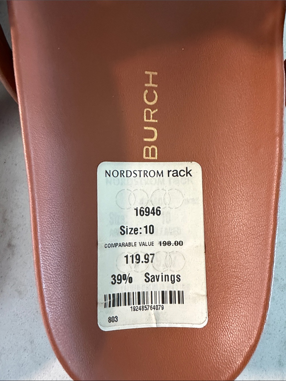 Tory Burch Leather Logo Thong Sandals in Rust - Picture 2 of 6